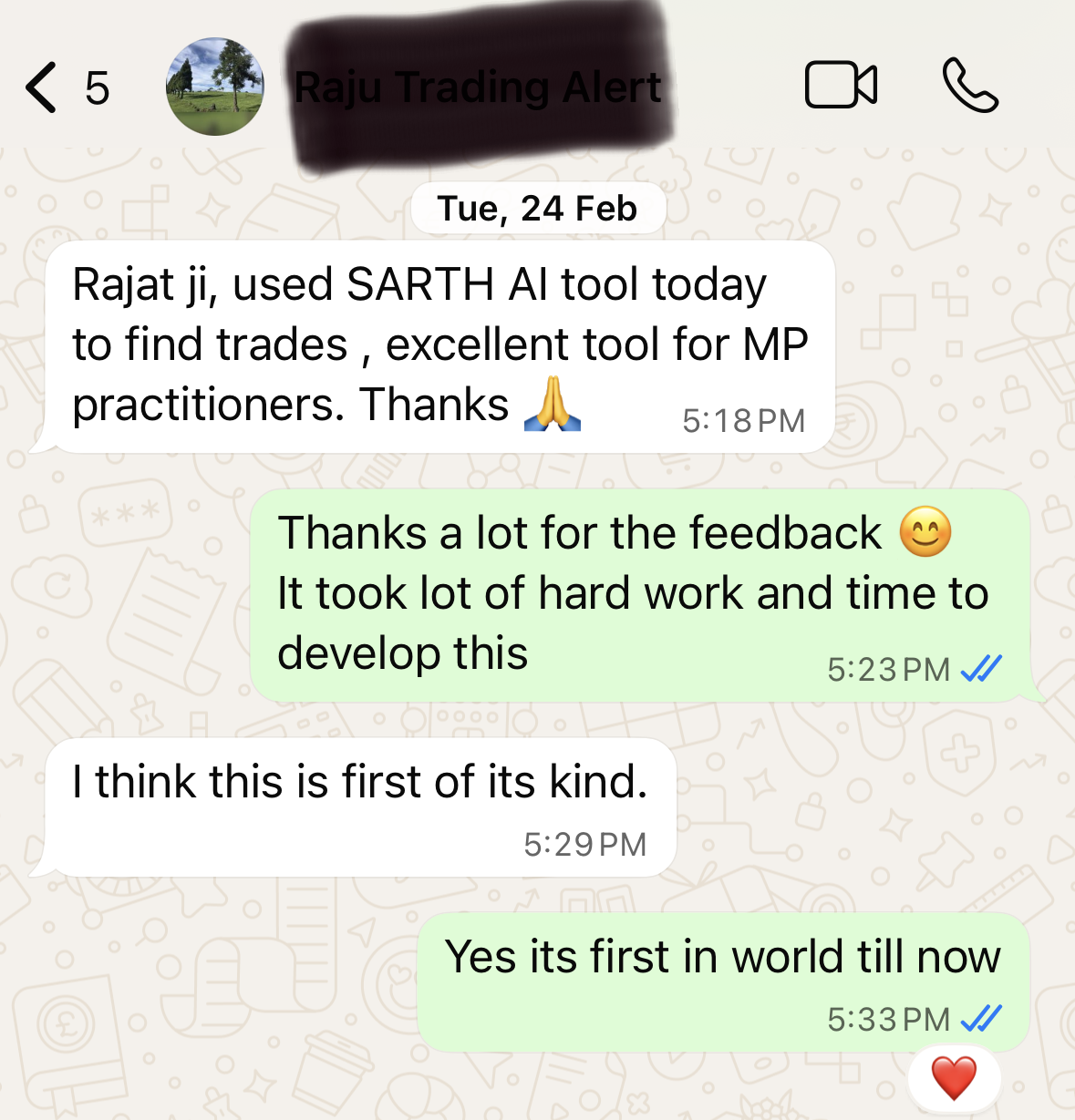 WhatsApp review from a BreakingTrade trader