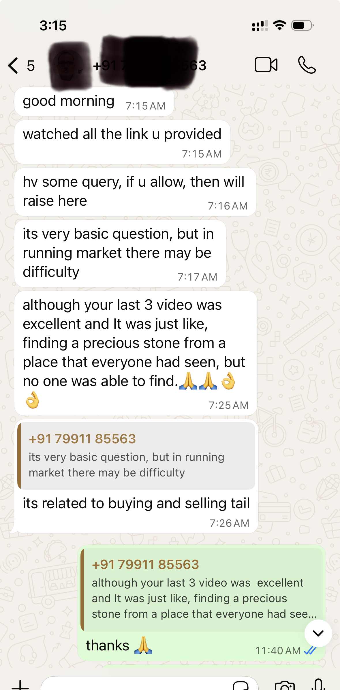 WhatsApp review from a BreakingTrade trader